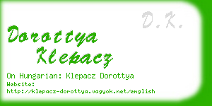 dorottya klepacz business card